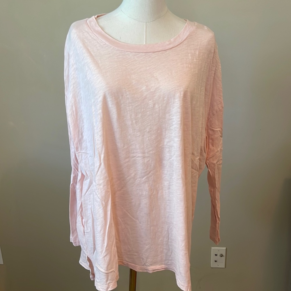 Lou & Grey Pink Long Sleeve Tee Medium